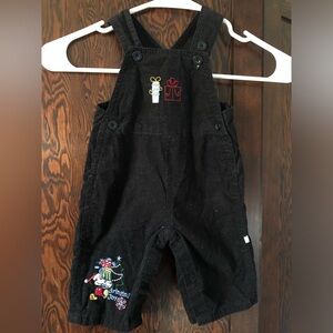 Christmas Mickey Baby Overalls